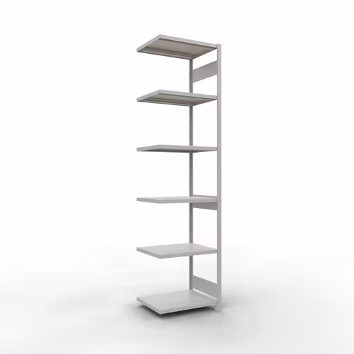 Figure n° 15 de l'article étagère complémentaire, étagère à étagères, système enfichable MULTIplus250, 3000 x 750 x 600 mm, 7 étagères, gris clair RAL 7035 du groupe de produits système enfichable de la marque Schulte Lagertechnik
