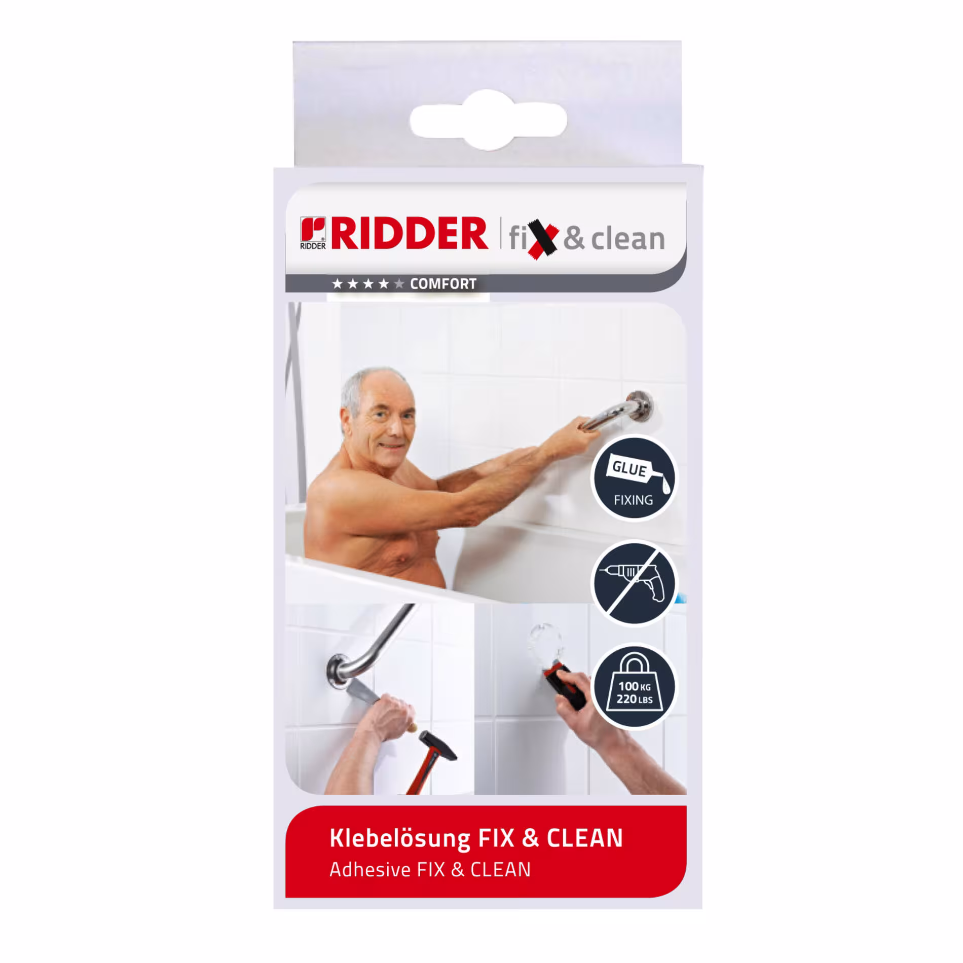 Adhésif de montage Fix & Clean blanc de la marque Ridder de la gamme équipement de salle de bain & produits sanitaires
