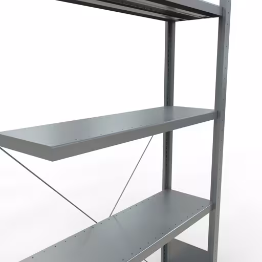Figura n. 14 dell'articolo scaffale aggiuntivo, scaffale a scaffale, sistema a innesto MULTIplus330, 2000 x 1000 x 300 mm (AxLxP), 5 ripiani, traversa, zincato del gruppo di prodotti sistema a innesto della marca Schulte Lagertechnik