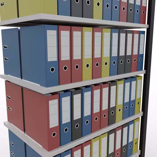 Figura n. 14 dell'articolo scaffali componibili, scaffali per ufficio, sistema a innesto MULTIplus150, 2300 x 1000 x 600 mm, 7 ripiani, nero/grigio chiaro del gruppo di prodotti scaffali per ufficio della marca Schulte Lagertechnik