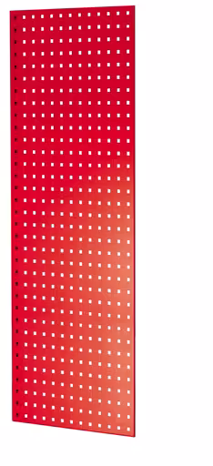 Pannello laterale in pannello forato, 90 x 1300 x 500 mm (A x P), RAL 3000 rosso fuoco, accessori, articolo n. 35674-R