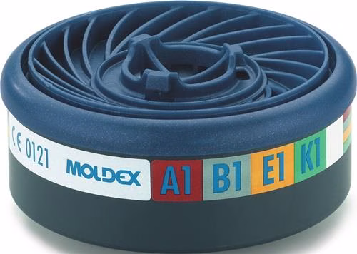 Filtre à gaz 940001 EN 14387:2021 A1B1E1K1 pour 4000 370 738, 4000 370 739 de la marque Moldex Filtre à gaz 940001 EN 14387:2021 A1B1E1K1 pour 4000 370 738, 4000 370 739 de la catégorie masques et filtres respiratoires avec la référence 4000370753