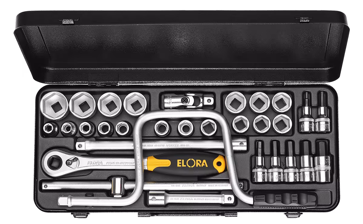 Set di chiavi a bussola 1/2", 31 pezzi 10-32 mm, ELORA-770-LIMU/LIMK dalla categoria assortimento chiavi a bussola 1/2" con l'articolo n. 0771530402900