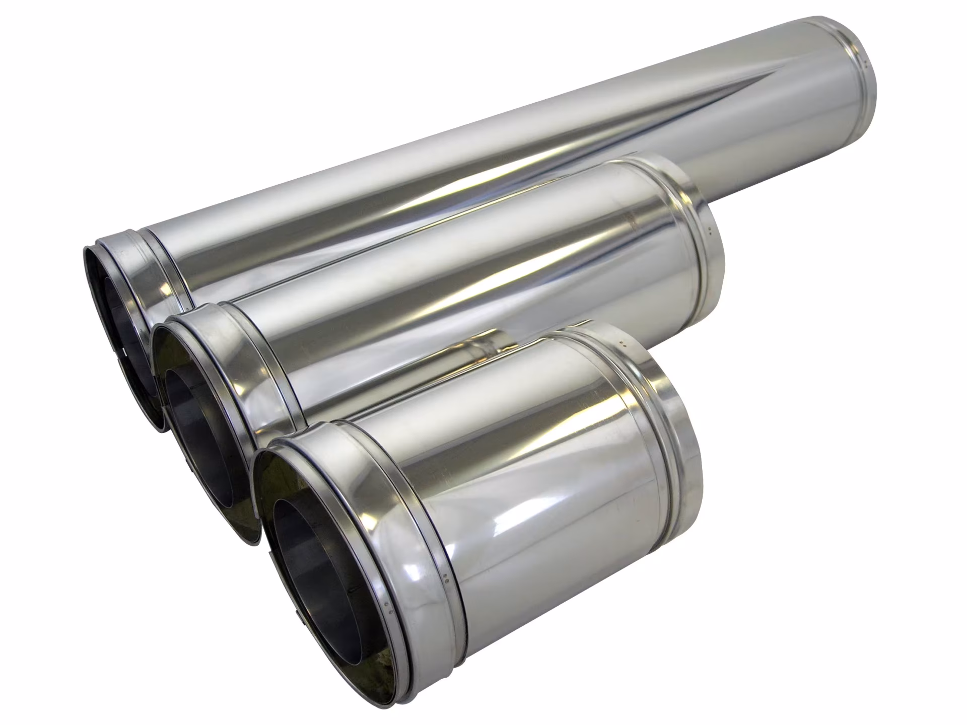 DW Elemento tubolare a doppia parete D450 BL= 500 mm con fascetta di serraggio di Skoberne Elemento tubo DW a doppia parete D450 BL = 500 mm con fascetta di serraggio della categoria sistemi di scarico a doppia parete in acciaio inox con articolo n. 671454