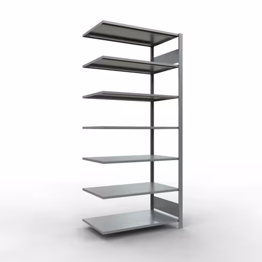 Figure n° 8 de l'article étagère complémentaire, étagère de bureau, système enfichable MULTIplus150, 2300 x 1000 x 600 mm, 7 étagères, galvanisées, de la gamme d'étagères de bureau de Schulte Lagertechnik
