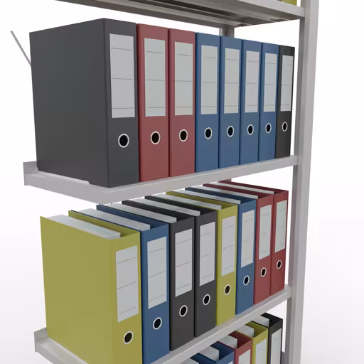 Immagine aggiuntiva dell'articolo Scaffale aggiuntivo, scaffale per ufficio, sistema a innesto MULTIplus85, 1800 x 750 x 300 mm (AxLxP), 5 ripiani, traversa, con listello di arresto, grigio chiaro dal sistema a innesto
