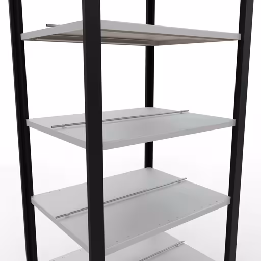 Figura n. 8 dell'articolo scaffale base, scaffale per ufficio, sistema a innesto MULTIplus150, 2300 x 750 x 600 mm, 7 ripiani, nero/grigio chiaro del gruppo di prodotti scaffali per ufficio della marca Schulte Lagertechnik