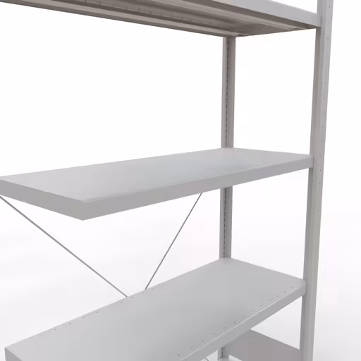 Image supplémentaire de l'article Étagère rapportée, étagère, système enfichable MULTIplus250, 2000 x 1000 x 400 mm, 5 étagères, traverse, RAL 7035 gris clair Représentation supplémentaire de l'article, étagère, système enfichable MULTIplus250, 2000 x 1000 x 400 mm, 5 étagères, gris clair RAL 7035