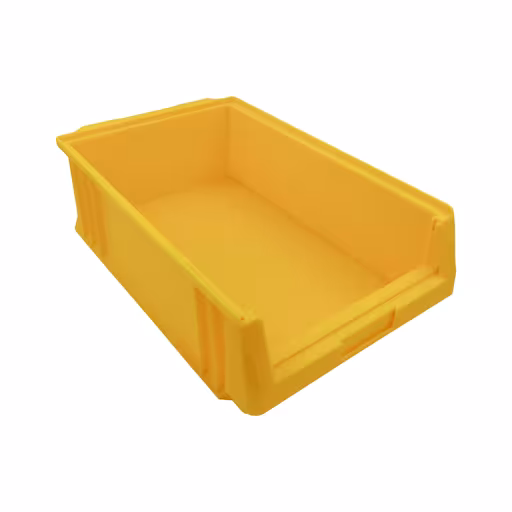Un'altra vista dell'articolo contenitore a vista, PxLxA 150x315x500 mm, giallo, polipropilene della categoria Scaffali