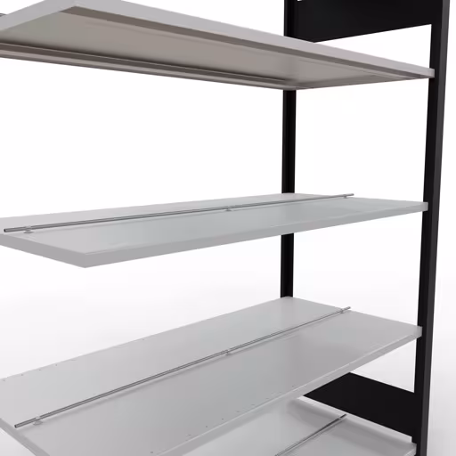 Figura n. 9 dell'articolo scaffale componibile, scaffale per ufficio, sistema a innesto MULTIplus150, 1800 x 1300 x 600 mm, 5 ripiani, nero/grigio chiaro del gruppo di prodotti scaffali per ufficio della marca Schulte Lagertechnik