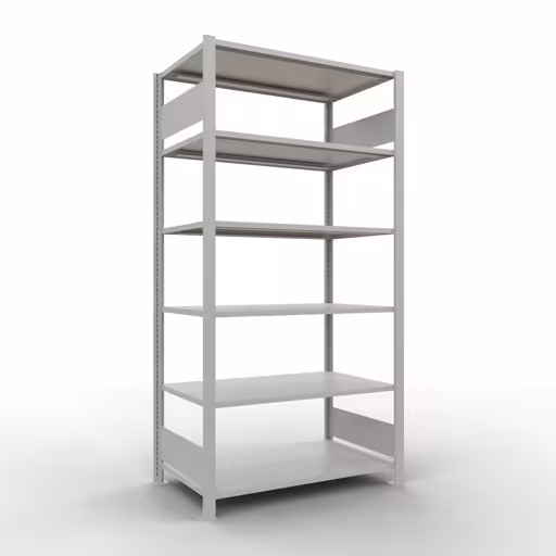 Figure n° 7 de l'article étagère de base, étagère de bureau, système enfichable MULTIplus150, 2000 x 1000 x 600 mm (HxLxP), 6 étagères, , , gris clair de la gamme d'étagères de bureau de Schulte Lagertechnik