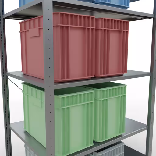 Figure n° 11 de l'article étagère de base, étagère, système enfichable MULTIplus150, 2000 x 1000 x 800 mm, 5 étagères, traverse, galvanisée du groupe de produits système enfichable de la marque Schulte Lagertechnik