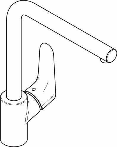 Hansgrohe Miscelatore monocomando per cucina 280 FOCUS DN 15, con bocca girevole cromo