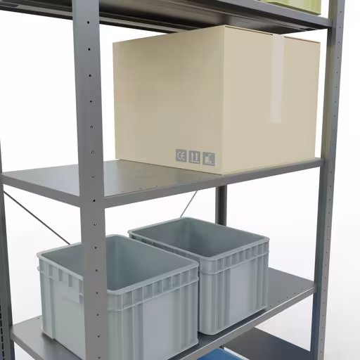 Figura n. 11 dell'articolo scaffale base, scaffale, sistema a innesto MULTIplus150, 2000 x 1000 x 500 mm (AxLxP), 5 ripiani, traversa, zincato del gruppo di prodotti sistema a innesto della marca Schulte Lagertechnik