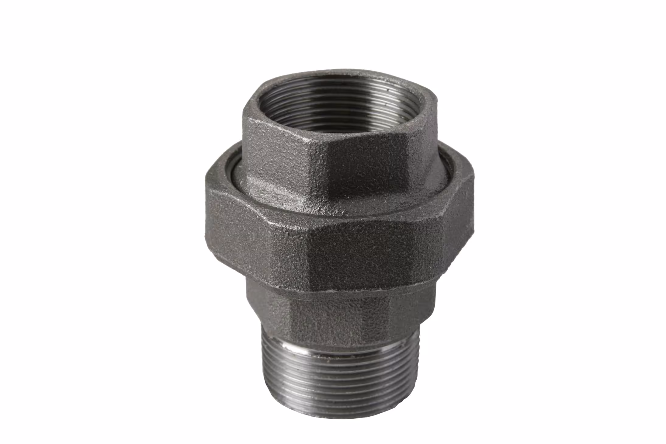 Raccordo a vite a tenuta piatta n. 331 interno/esterno 1/2" in ghisa malleabile, nero della categoria raccordi in ghisa malleabile con GTIN 8435049341876 Raccordo in ghisa malleabile Atusa n. 331 del marchio Atusa dalla categoria raccordi in ghisa malleabile