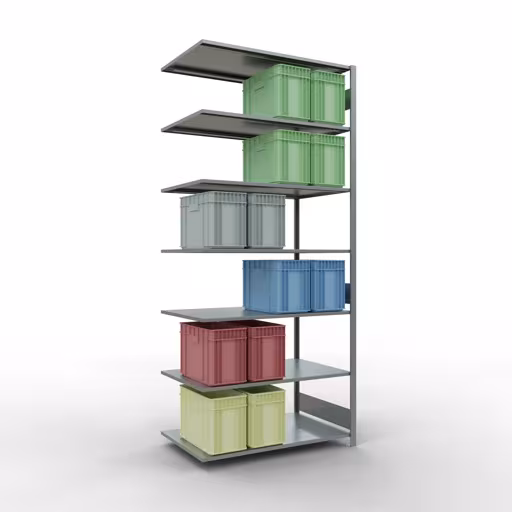 Image du produit n° 14 de l'article étagère complémentaire, étagère, système enfichable MULTIplus150, 3000 x 1300 x 800 mm, 7 étagères, galvanisé de la gamme de produits du système enfichable de Schulte Lagertechnik