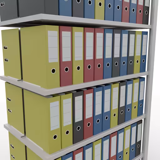 Immagine aggiuntiva dell'articolo Scaffale aggiuntivo, scaffale per ufficio, sistema a innesto MULTIplus150, 2300 x 1000 x 600 mm (AxLxP), 7 ripiani, barre longitudinali, con fermo centrale, grigio chiaro con sistema a innesto