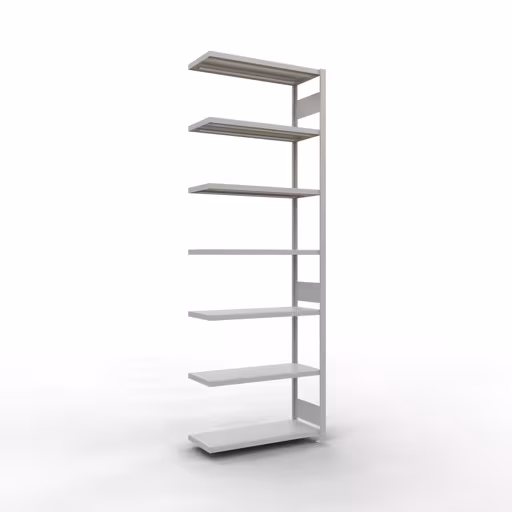 Figure n° 9 de l'article étagère complémentaire, étagère à étagères, système enfichable MULTIplus330, 3000 x 1000 x 400 mm, 7 étagères, gris clair RAL 7035 du groupe de produits système enfichable de Schulte Lagertechnik