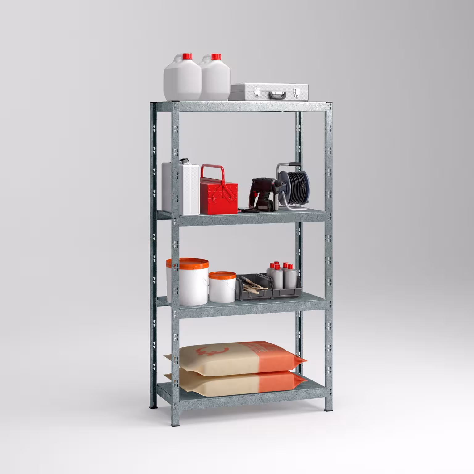 Scaffale a innesto professionale SCHULTE Regalwelt con 4 ripiani, 195x100x50 cm (AxLxP) zincato della marca Schulte Regalwelt della gamma di prodotti del sistema a innesto