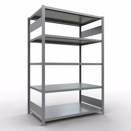 Figura n. 11 dell'articolo scaffale base, scaffale, sistema a innesto MULTIplus250, 2000 x 1300 x 800 mm (AxLxP), 5 ripiani, barre longitudinali, zincato del gruppo di prodotti sistema a innesto della marca Schulte Lagertechnik