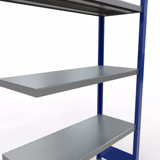 Figura n. 10 dell'articolo scaffale aggiuntivo, scaffale, sistema a innesto MULTIplus250, 2000 x 1000 x 400 mm (AxLxP), 5 ripiani, barre longitudinali, RAL 5010 blu genziana/zincato del gruppo di prodotti sistema a innesto della marca Schulte Lagertechnik