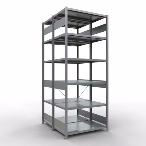 Image du produit n° 15 de l'article étagère de base, système d'étagères enfichables MULTIplus250, 2500 x 1000 x (2x600) mm, 2x6 étagères, galvanisé de la gamme d'étagères de la marque Schulte Lagertechnik
