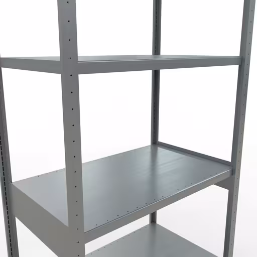 Scaffale base, scaffale, sistema a innesto MULTIplus250, 3000 x 1000 x 600 mm (AxLxP), 7 ripiani, barre longitudinali, zincato di Schulte Lagertechnik della categoria Sistema a innesto