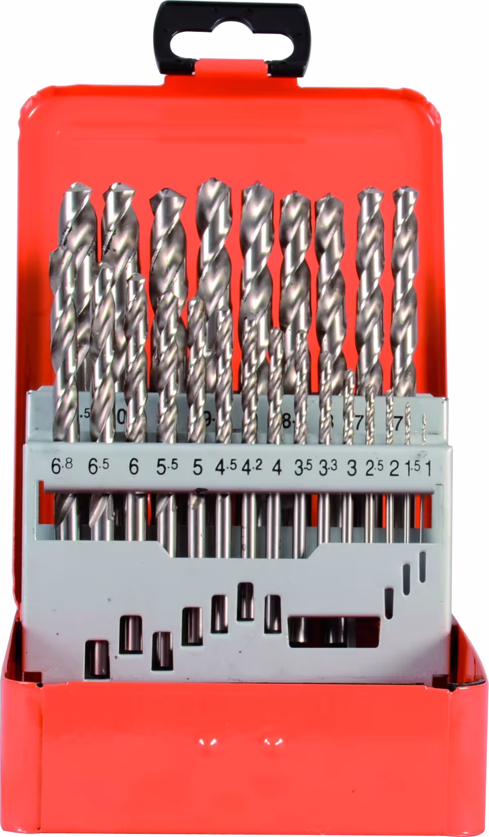 Cassetta trapano HSS-G TURBO 24 pezzi 1-10,5/0,5 mm, dimensioni del foro centrale: 3,3, 4,2, 6,8, 10,2 mm da PROJAHN Cassetta trapano HSS-G TURBO 24 pezzi 1-10,5/0,5 mm, dimensioni del foro centrale: 3,3, 4,2, 6,8, 10,2 mm, punta, articolo n. 60424
