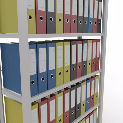 Immagine aggiuntiva dell'articolo Scaffale Basic, scaffale per ufficio, sistema a innesto MULTIplus85, 2000 x 1000 x 300 mm (AxLxP), 6 ripiani, traversa, senza barra di arresto, grigio chiaro dal sistema a innesto