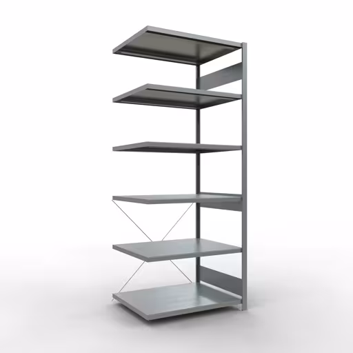 Figura n. 14 dell'articolo scaffale aggiuntivo, scaffale a scaffale, sistema a innesto MULTIplus330, 2500 x 1000 x 800 mm (AxLxP), 6 ripiani, traversa, zincato del gruppo di prodotti sistema a innesto della marca Schulte Lagertechnik