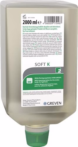 Ganzkörperreinigungslotion GREVEN® SOFT K 2l Varioflasche aus der Kategorie Hand und Haut, Reinigung und Schutz mit der Teilenummer 8000504342