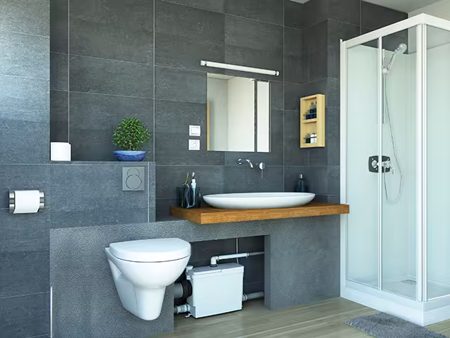 Versione sistema di sollevamento fecale SANIPACK PRO UP voltaggio: 220-240 V con GTIN 3308815074078 Sistema di sollevamento fecale SFA SANIPACK PRO UP di Sanibroy con articolo n. 0017UP