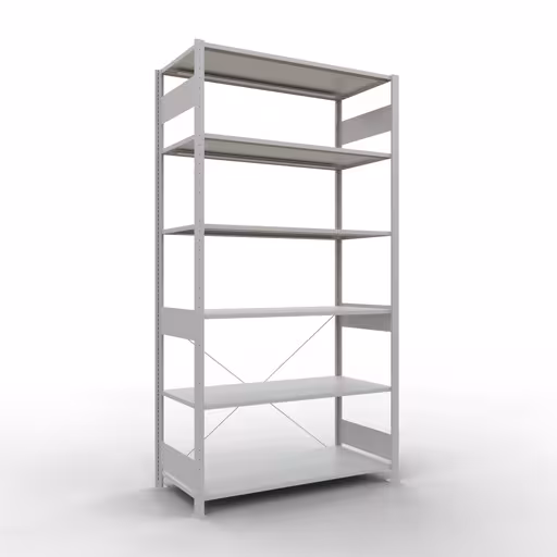 Étagère de base système enfichable 2500x1300x600 mm, type 150 kg, gris clair de Schulte Lagertechnik avec le réf. 32661-130