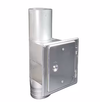 Élément de visite EW à simple paroi, douille 140x200 mm et porte D350 de la catégorie système d'échappement en acier inoxydable à simple paroi avec le réf. 670274