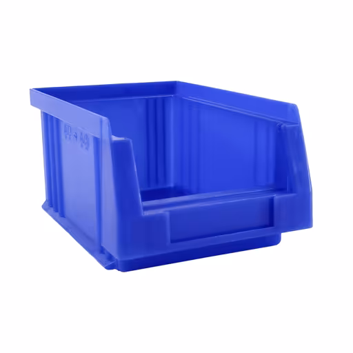 Boîte de rangement ouverte, PxLxH 164x105x75 mm, bleue, polypropylène de Schulte Lagertechnik de la catégorie étagères