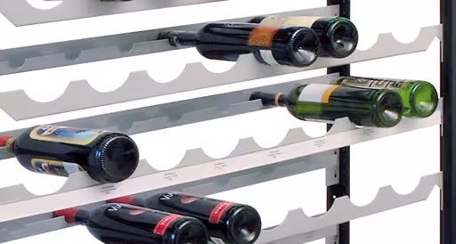 Niveau supplémentaire pour casier à vin 1000 x 250, argent, pour 8 bouteilles de Schulte Lagertechnik de la gamme de casiers à étagères