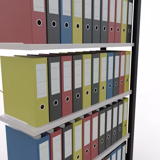 Étagère supplémentaire, étagère de bureau, système enfichable MULTIplus85, 2000 x 1000 x 300 mm, 6 étagères, sans baguette de butée, noir/gris clair de la marque Schulte Lagertechnik de la gamme d'étagères de bureau