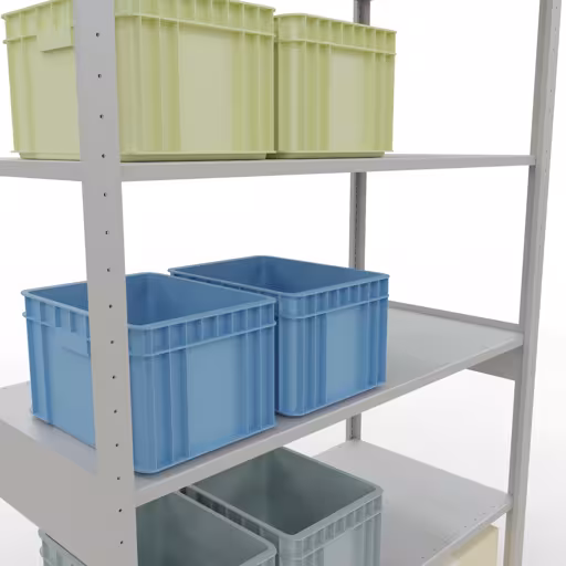 Image du produit n° 8 de l'article étagère de base du système enfichable 2500x1300x600 mm, type 150 kg, gris clair de la gamme de produits du système enfichable de Schulte Lagertechnik