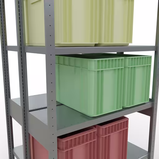 Scaffale base, scaffale doppio, sistema a innesto per scaffale MULTIplus250, 2500 x 1000 x (2x400) mm (AxLxP), 2x6 ripiani, barre longitudinali, zincato con articolo n. 17941 Scaffale base, scaffale doppio, sistema di scaffali MULTIplus250, 2500 x 1000 x (2x400) mm (AxLxP), 2x6 ripiani, barre longitudinali, zincato di Schulte Lagertechnik dalla categoria scaffali