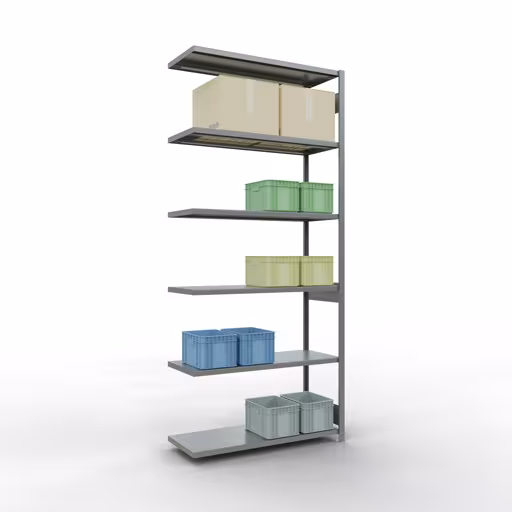 Figure n° 9 de l'article Système d'étagères enfichables MULTIplus250, 3000 x 1300 x 500 mm, 7 étagères, galvanisé du groupe de produits Système enfichable de Schulte Lagertechnik
