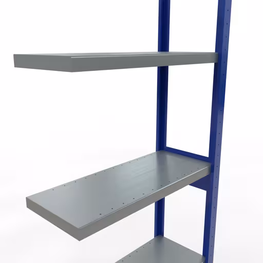 Rayonnage supplémentaire, étagère, système enfichable MULTIplus250, 2500 x 750 x 300 mm, 6 étagères, RAL 5010 bleu gentiane/galvanisé/galvanisé de Schulte Lagertechnik de la catégorie système enfichable