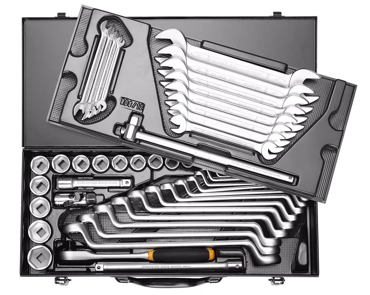 Set combinato di chiavi a bussola 1/2", 10-32 mm, ELORA-770/771-RDS12MU dalla categoria assortimento chiavi a bussola 1/2" con l'articolo n. 0771550202000