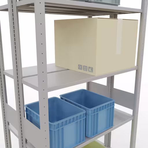 Étagère de base, étagère double, système d'étagères MULTIplus150, 3000 x 1000 x (2x300) mm, 2x7 étagères, gris clair RAL 7035 de la marque Schulte Lagertechnik de la gamme d'étagères