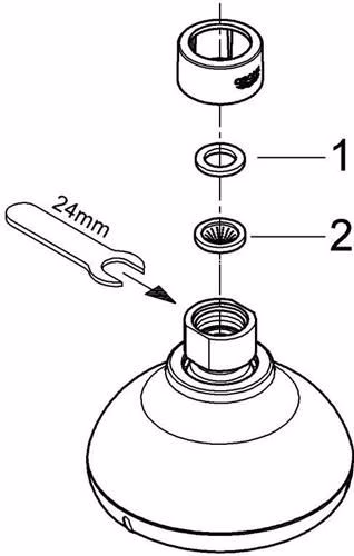 GROHE Kopfbrause Tempesta 100 27606_1 4 Strahlarten 9 l/min chrom