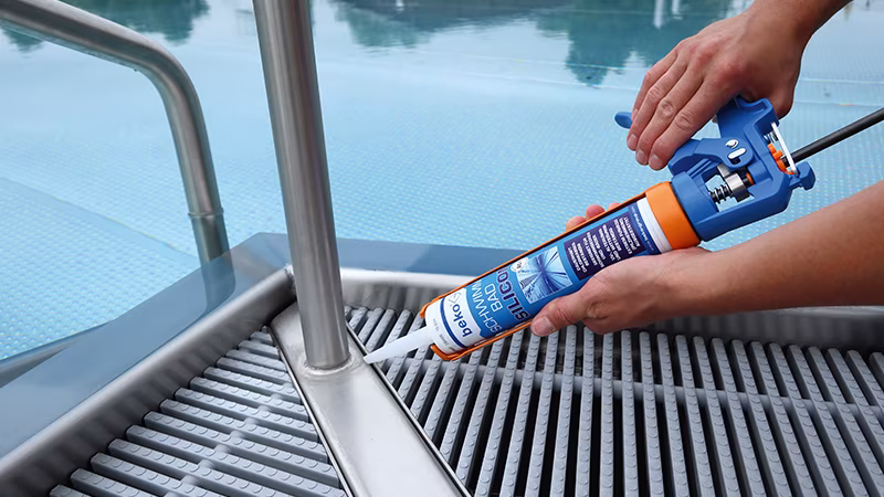 Person, Reinigen, Schwimmbad, Wasser