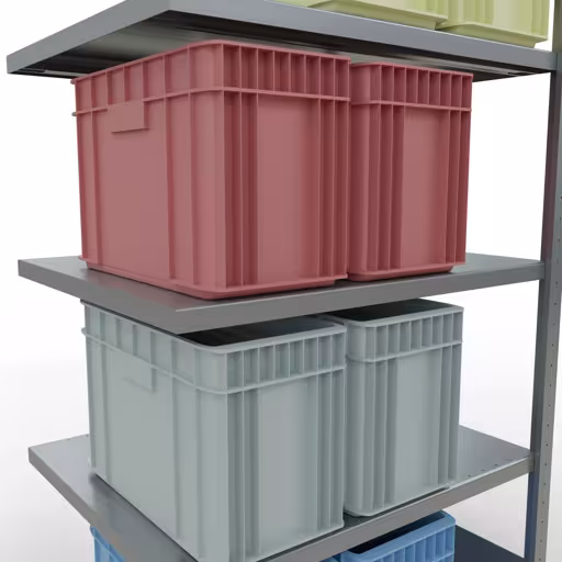 Figure n° 12 de l'article, système d'étagères MULTIplus250, système enfichable, 2000 x 1000 x 800 mm, 5 étagères, galvanisé du groupe de produits système enfichable de Schulte Lagertechnik