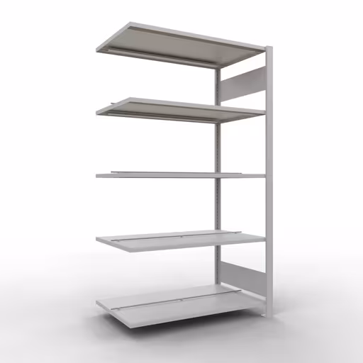 Figura n. 13 dell'articolo scaffali componibili, scaffali per ufficio, sistema a innesto MULTIplus150, 1800 x 1000 x 600 mm, 5 ripiani, , , grigio chiaro del gruppo di prodotti scaffali per ufficio della marca Schulte Lagertechnik