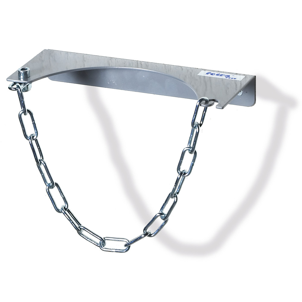 Supporto da parete per bottiglie in acciaio, diametro 320 mm, per una bottiglia del marchio Fetra Supporto da parete per bottiglie in acciaio, una bottiglia della categoria "Carrello" con codice articolo 51132, morsetto, morsetto, morsetto