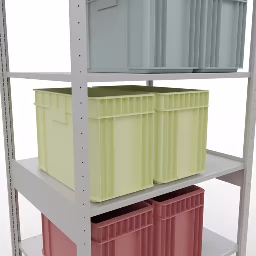 Immagine del prodotto n. 7 dell'articolo scaffale base, scaffale, sistema a innesto MULTIplus150, 2500 x 1000 x 800 mm, 6 ripiani, RAL 7035 grigio chiaro dalla gamma di prodotti del sistema a innesto della marca Schulte Lagertechnik