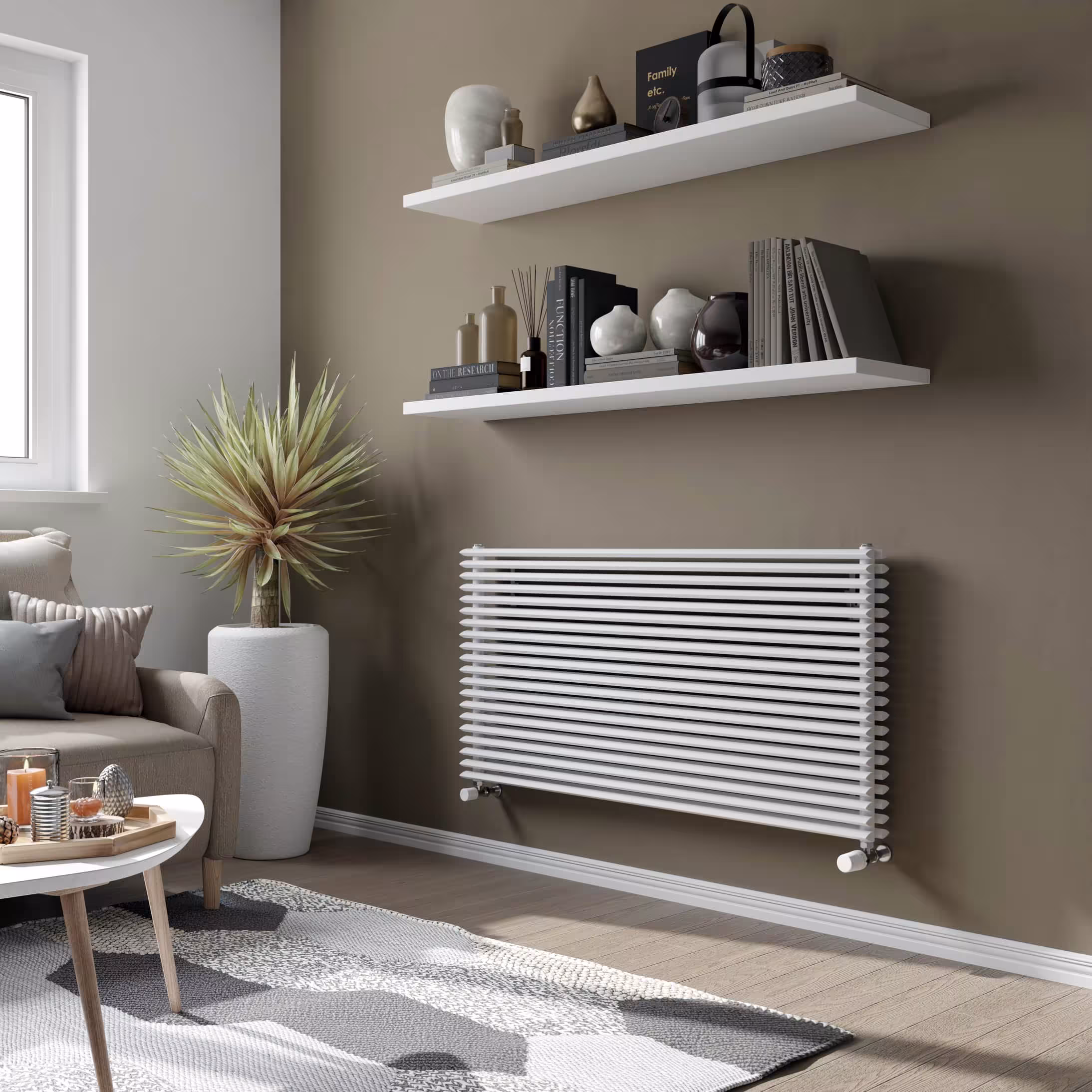 Radiatore per ambienti Triton Duplex Orizzontale Bianco RAL 9003 di Ximax Radiatore da ambiente Ximax Triton Duplex Orizzontale Bianco RAL 9003, radiatore da ambiente